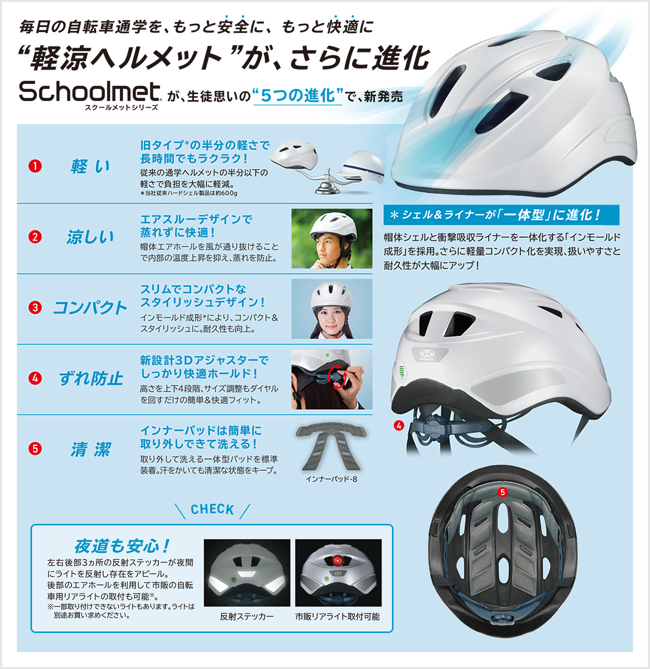 オージーケーカブト SB-03L スクール ヘルメット 57〜60cm未満