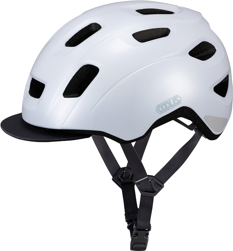 COOLIS（クーリス）のパールホワイトカラーの自転車用ヘルメット