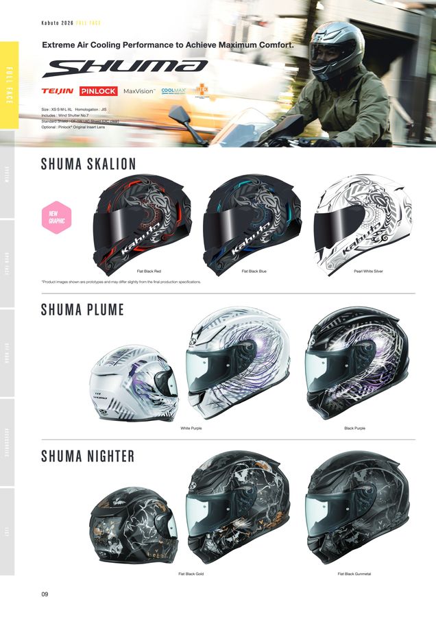 KABUTO Motorcycle Helmet Catalog 2026